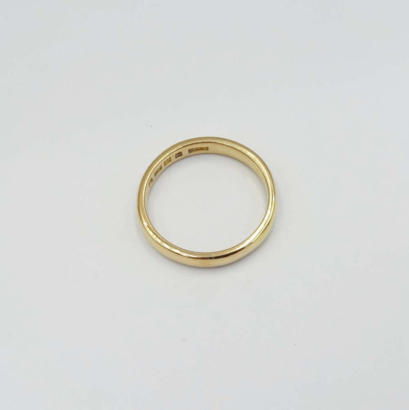 22ct Yellow Gold Heavy Band Ring Size V 1/2