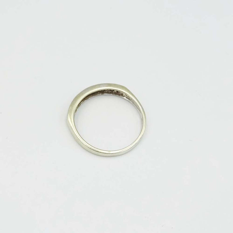 9ct White Gold Diamond Half Eternity Ring Size Q 0.22ct