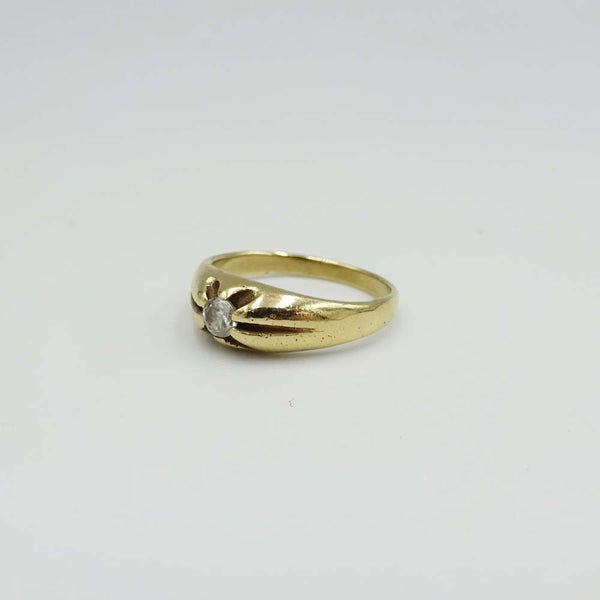 9ct Yellow Gold Small Gypsy Ring Size C