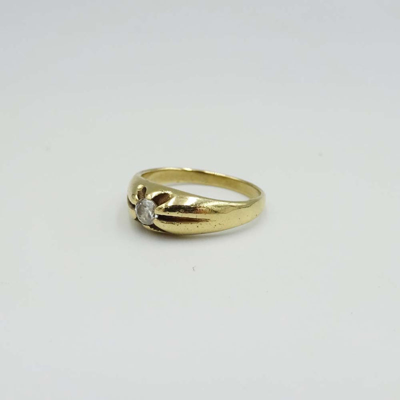 9ct Yellow Gold Small Gypsy Ring Size C