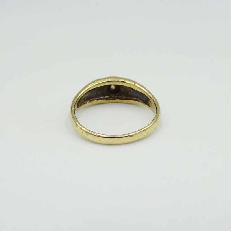 9ct Yellow Gold Small Gypsy Ring Size C