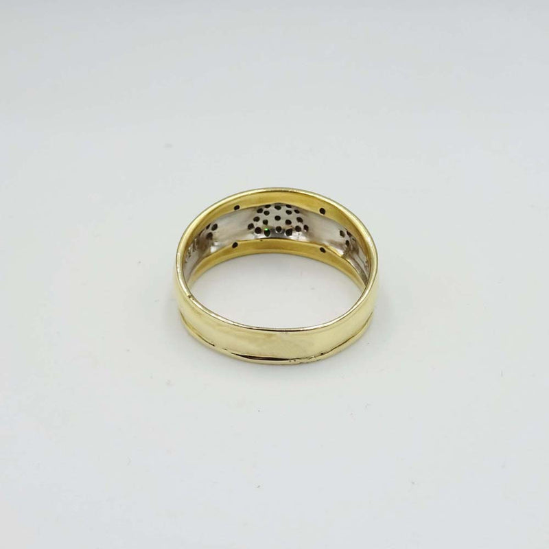 18ct Yellow Gold Heart Diamond Cluster Ring 0.25ct Size U