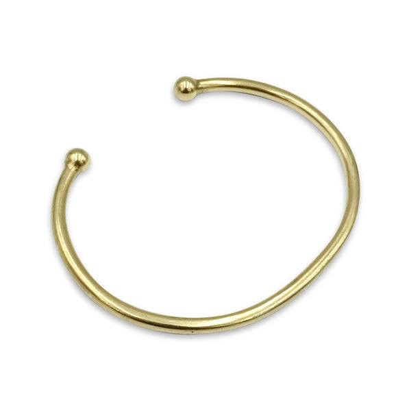 9ct Yellow Gold Open Back Torque Bangle
