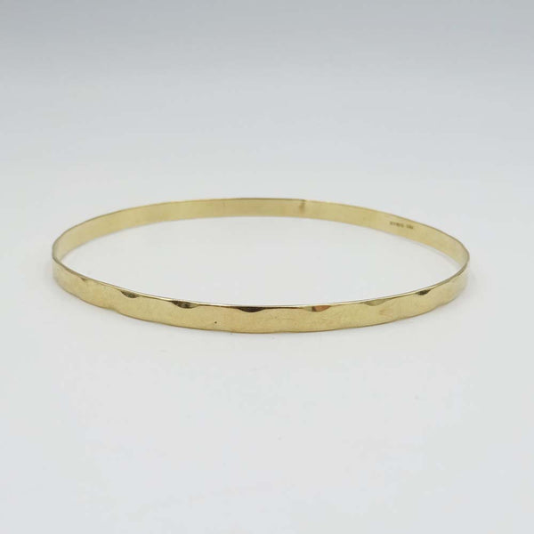 9ct Yellow Gold Scalloped Bangle