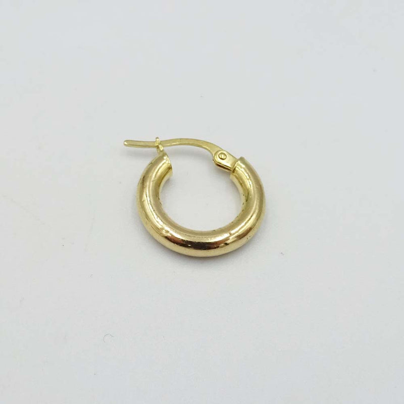 9ct Yellow Gold Single Hoop Earring 15mm