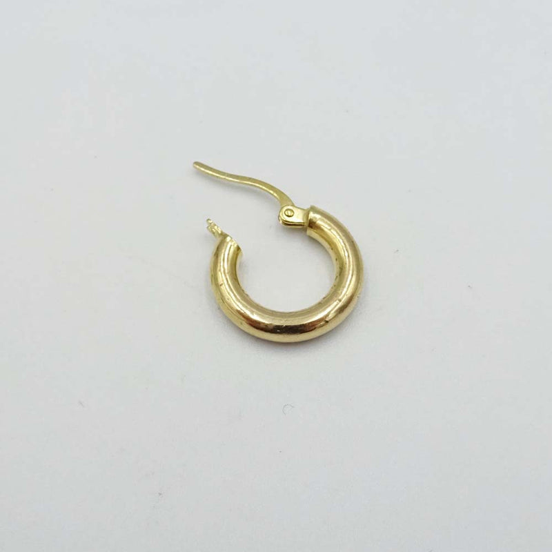 9ct Yellow Gold Single Hoop Earring 15mm