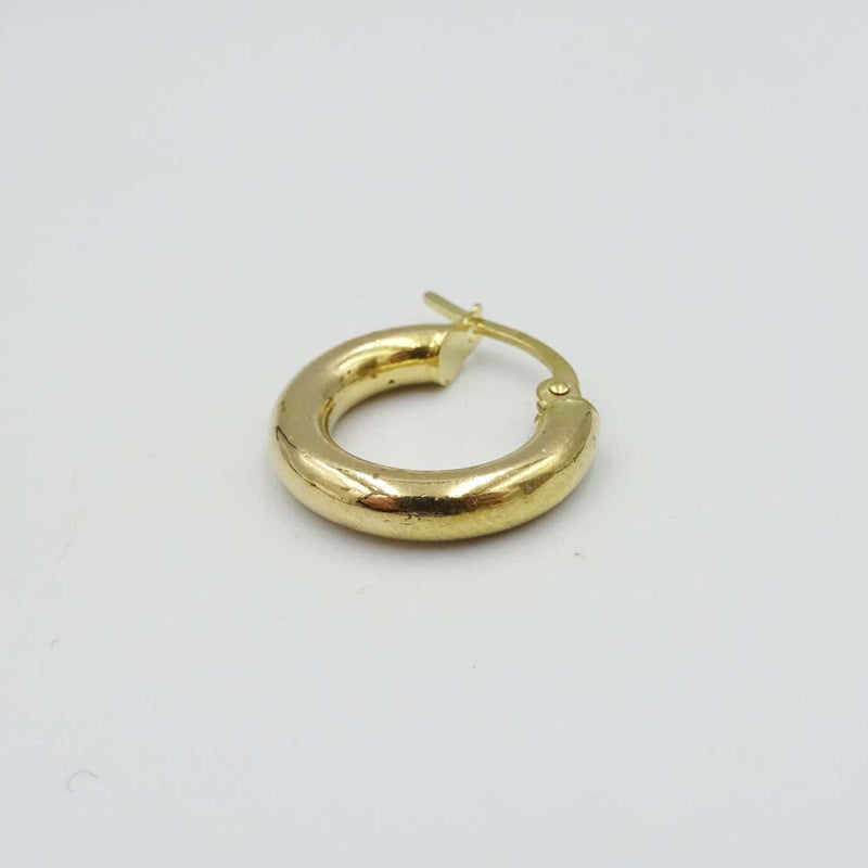 9ct Yellow Gold Single Hoop Earring 15mm