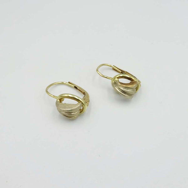 14ct Yellow Gold French Clip Hoop Earrings