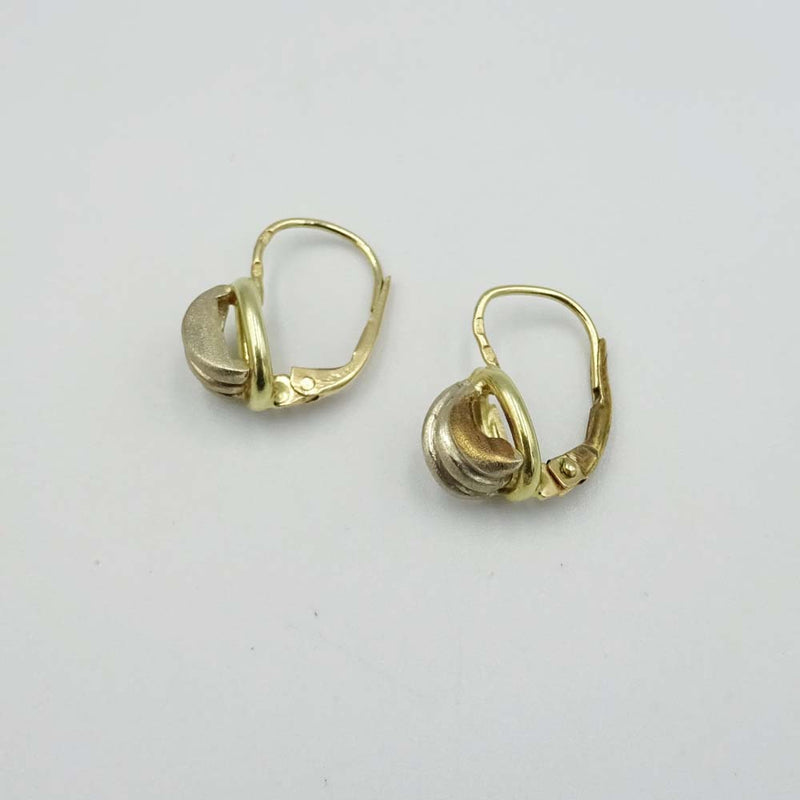 14ct Yellow Gold French Clip Hoop Earrings