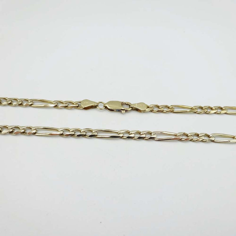 9ct Yellow Gold Figaro Chain Necklace 24"