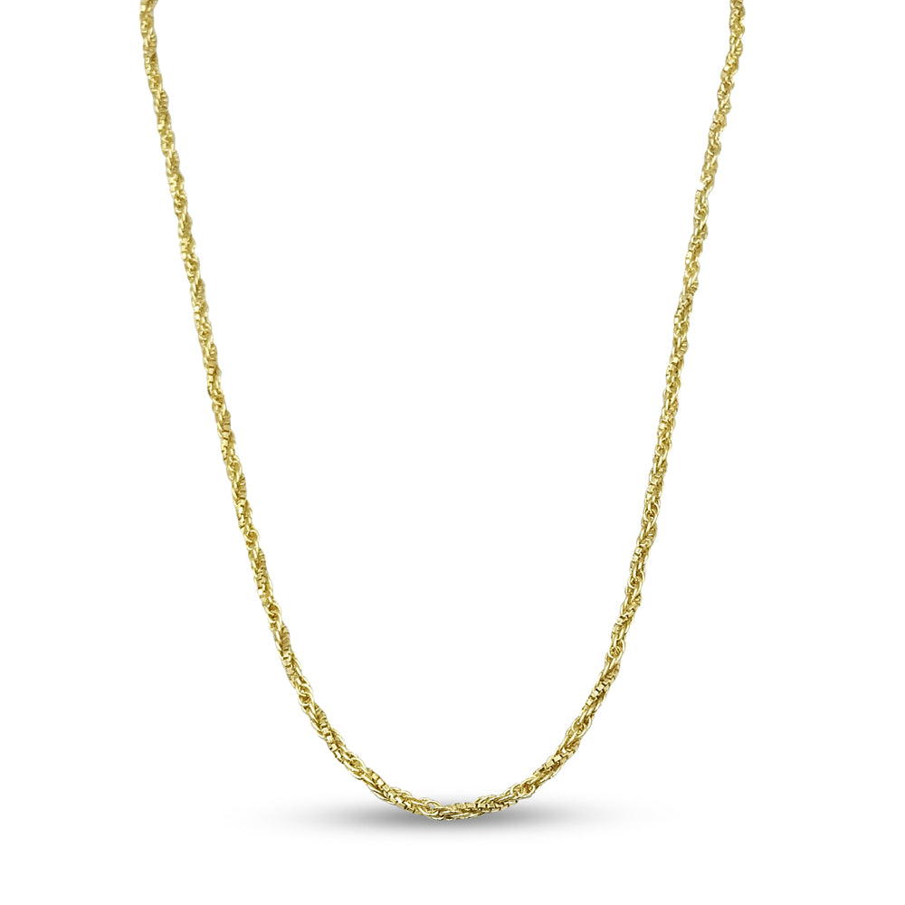 18ct Gold Prince of Wales Box Chain Twist Necklace 16