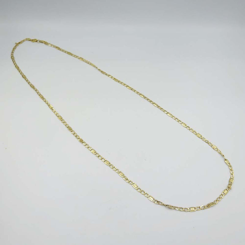 14ct Yellow Gold Figaro Chain Necklace 22"