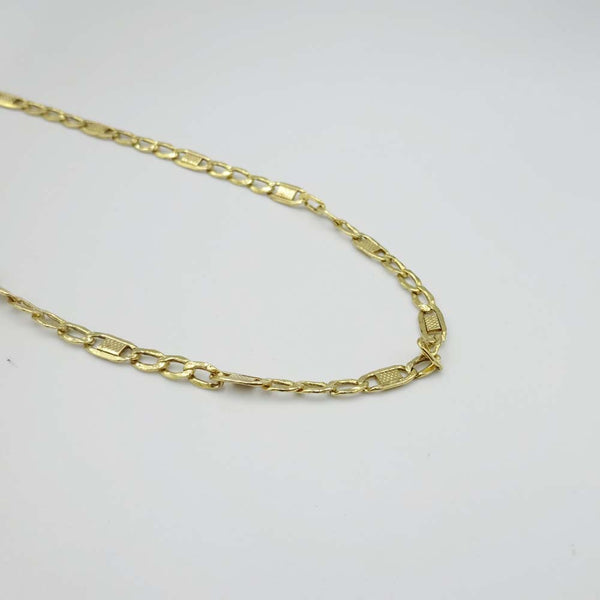 14ct Yellow Gold Figaro Chain Necklace 22"