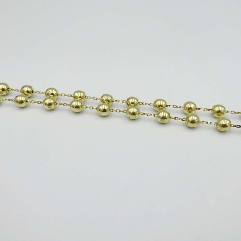 14ct Yellow Gold Beaded Rosary 24"