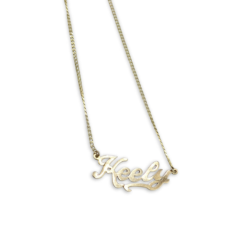 9ct Yellow Gold 'Keely' Name Chain Necklace 16"