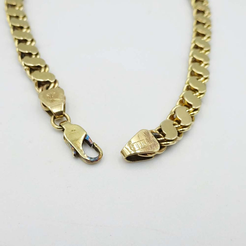 9ct Yellow Gold S-Link Bracelet 8"