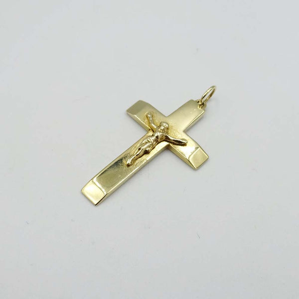 9ct Yellow Gold Crucifix Pendant