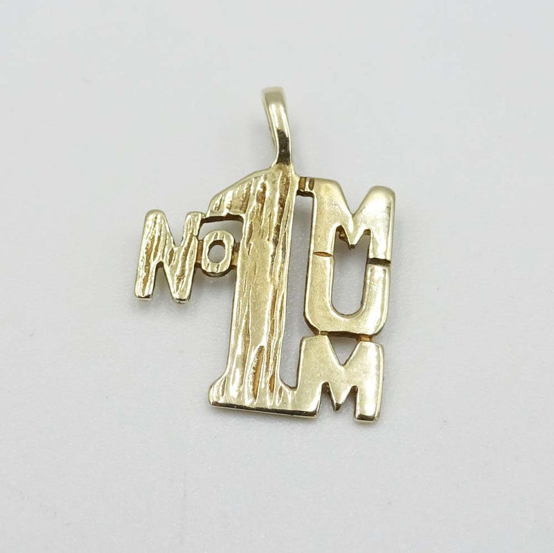 9ct Yellow Gold "No.1 Mum" Pendant