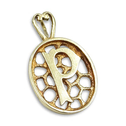 9ct Yellow Gold Initial "P" Pendant