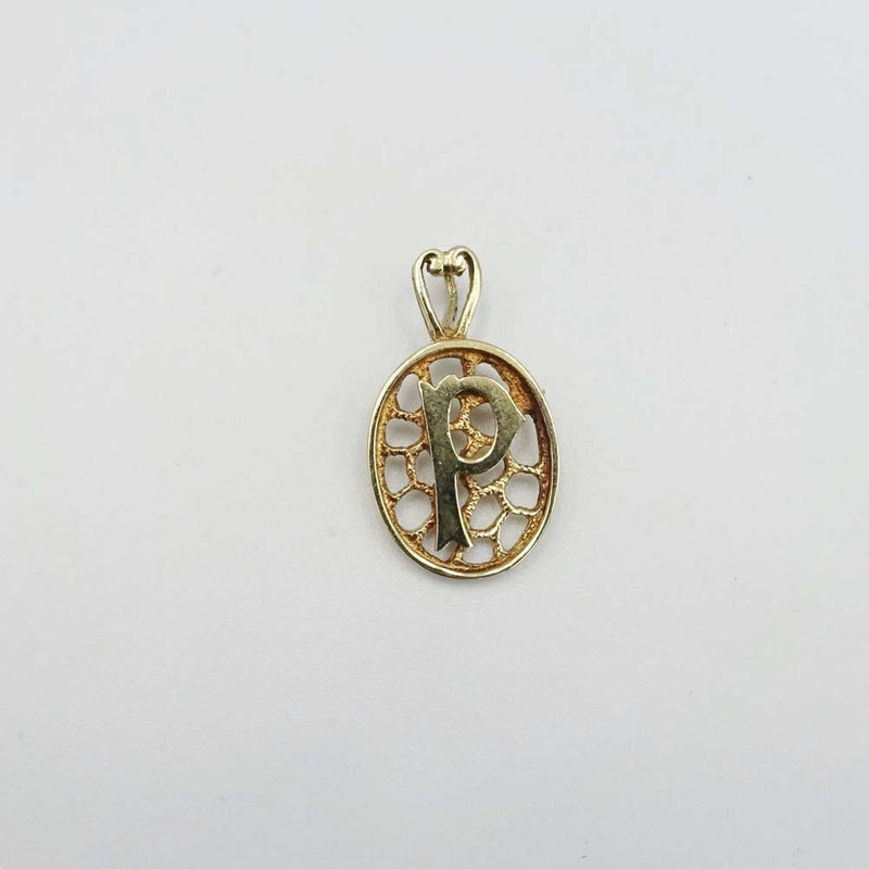 9ct Yellow Gold Initial "P" Pendant