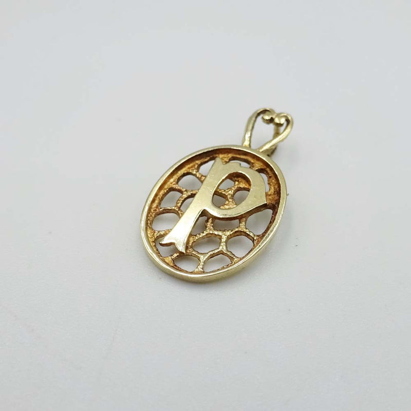 9ct Yellow Gold Initial "P" Pendant