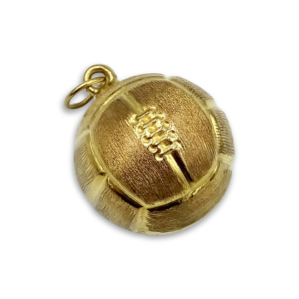 9ct Yellow Gold Vintage Style Football Charm