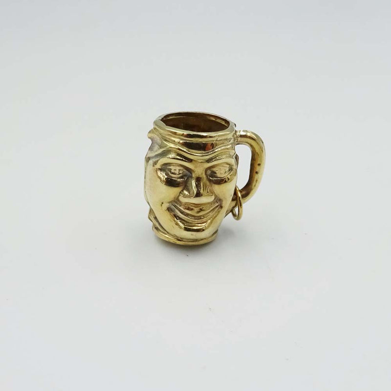 9ct Yellow Gold Toby Jug Face Charm