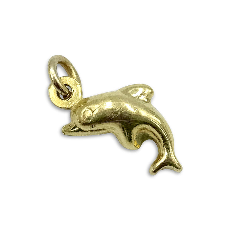 14ct Yellow Gold Small Dolphin Charm