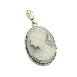 9ct Yellow Gold Small Cameo Pendant