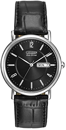 Citizen Black Leather Strap Mens Watch BM8240-03E