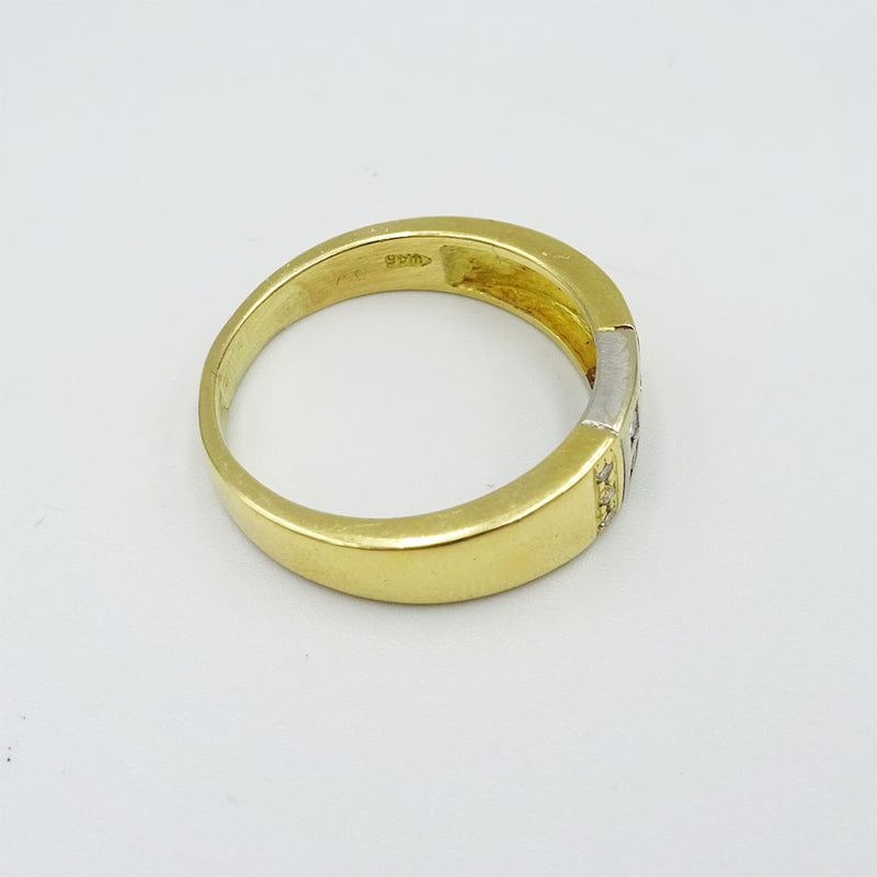 18ct Yellow Gold 0.15ct Diamond Men's Quality Ring Size R 6.4g 6.3mm - Richard Miles Jewellers