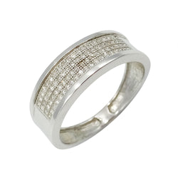 9ct White Gold Mens Pave Set Diamond Cluster Ring 0.25ct - Richard Miles Jewellers