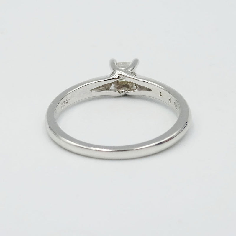 18ct White Gold Princess Cut Diamond Solitaire Ring Size N 0.33ct - Richard Miles Jewellers