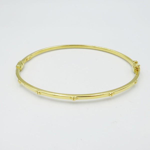 18ct Gold Screw Design Ladies Bangle - Richard Miles Jewellers