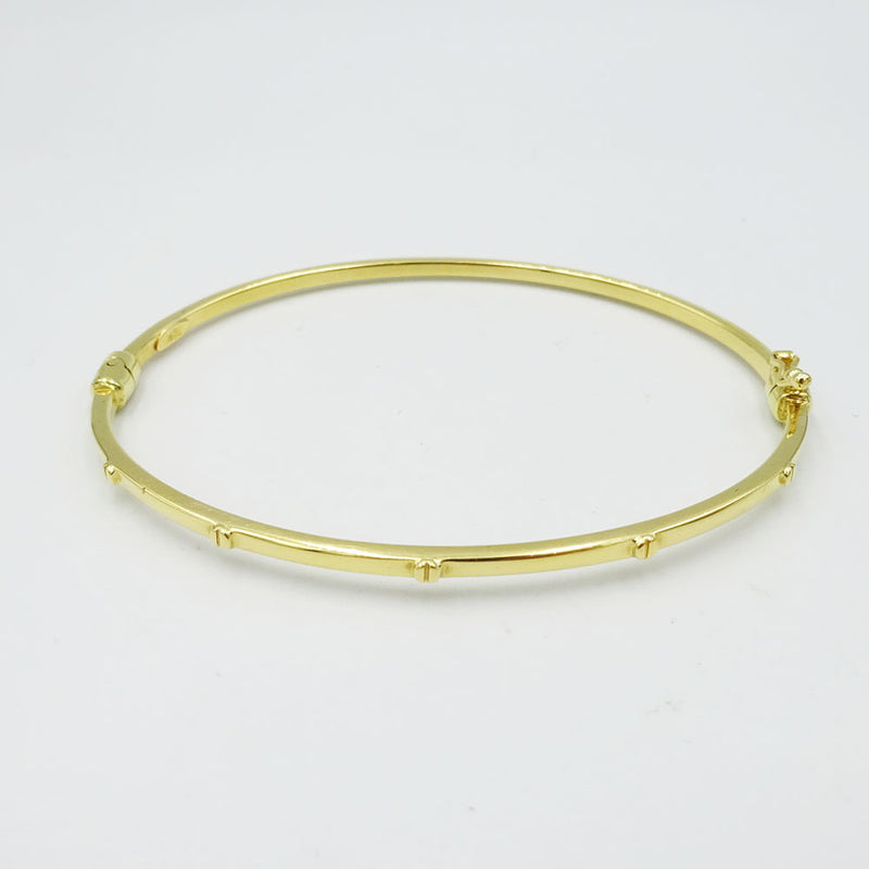 18ct Gold Screw Design Ladies Bangle - Richard Miles Jewellers