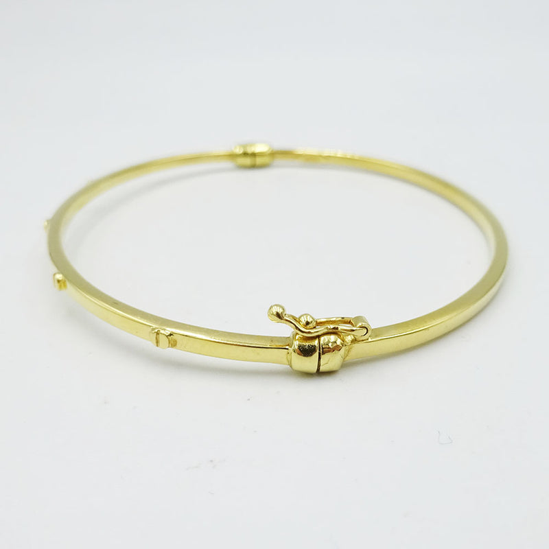 18ct Gold Screw Design Ladies Bangle - Richard Miles Jewellers