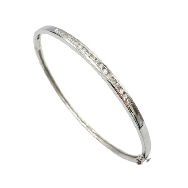 9ct White Gold Diamond Bangle 0.40ct - Richard Miles Jewellers