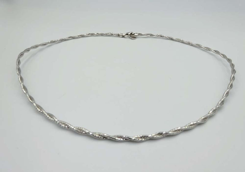 Ladies 925 Sterling Silver Rope Chain Necklace