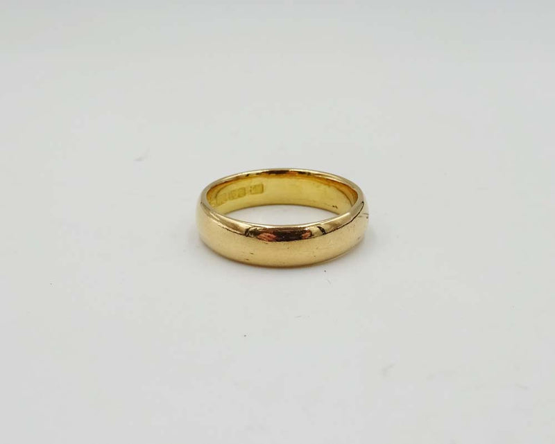 22ct Gold Wedding Band 4mm Vintage Hallmarks 1917