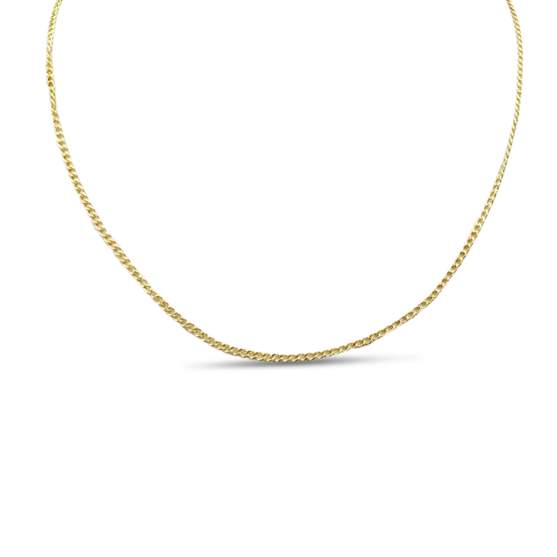 18ct Gold Curb Chain 18" 2mm