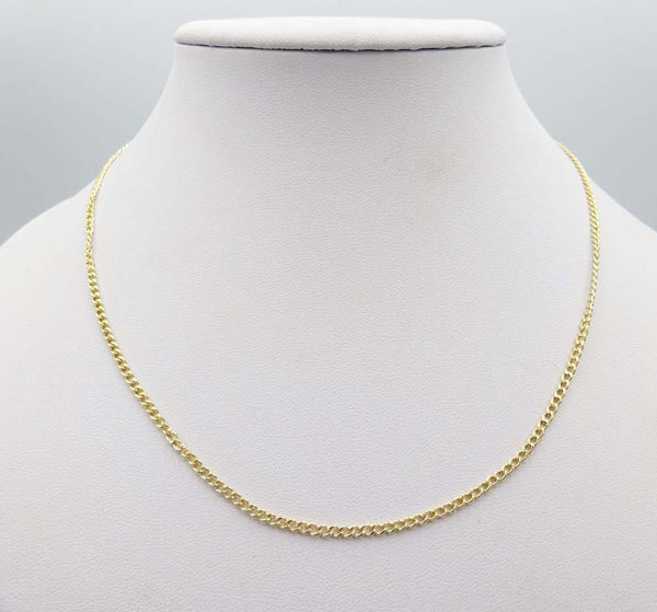 18ct Gold Curb Chain 18" 2mm