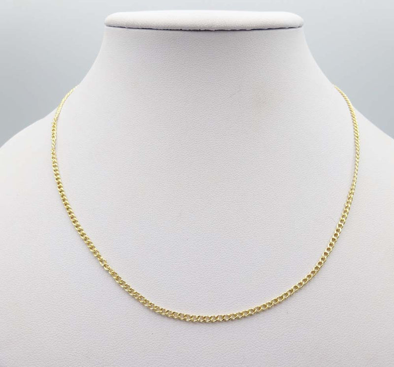18ct Gold Curb Chain 18" 2mm