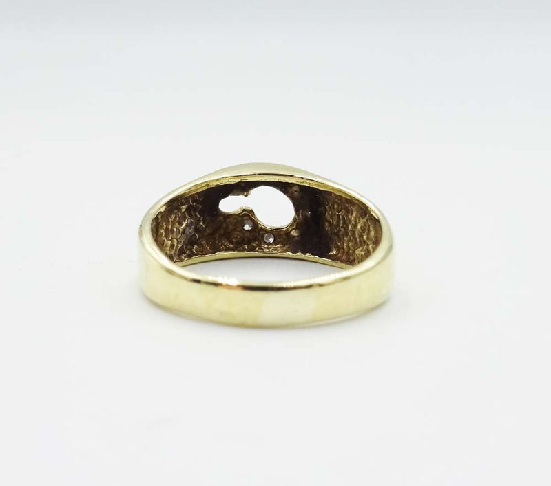 9ct Gold CZ Initial C Ring Size P