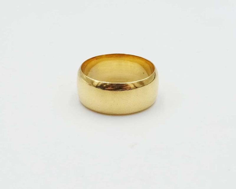 22ct Gold Wide Wedding Band 8mm Size K
