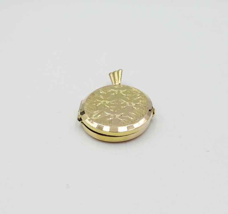 9ct Old Rose Gold Flower Locket