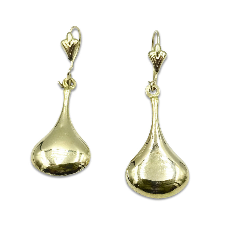 9ct Yellow Gold Oval Bombe Earrings