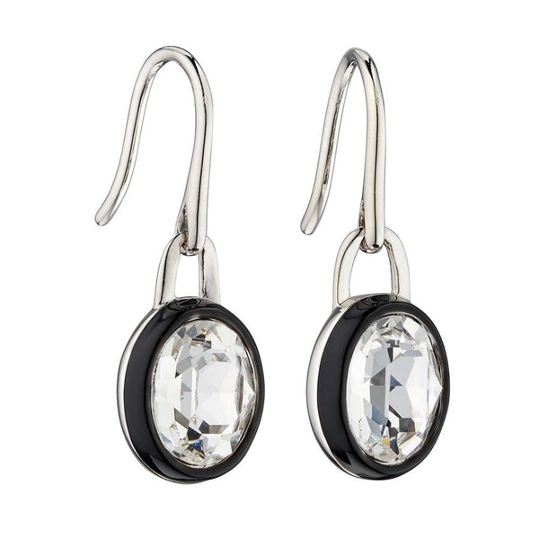 Fiorelli Silver Cubic Zirconia Enamel Drop Earrings P4892C