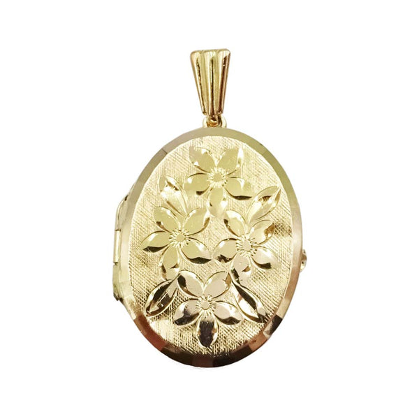 9ct Old Rose Gold Flower Locket