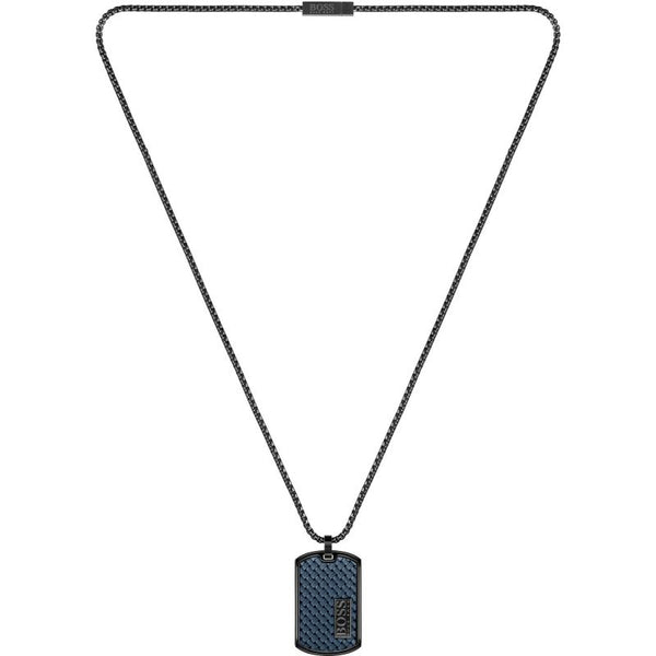 BOSS Mens Lander Tag Necklace 1580181