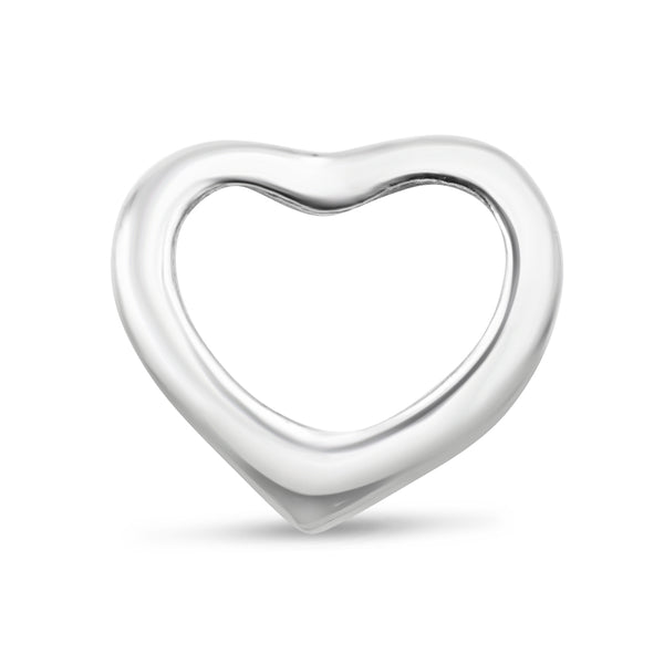 9ct White Gold Open Heart Pendant